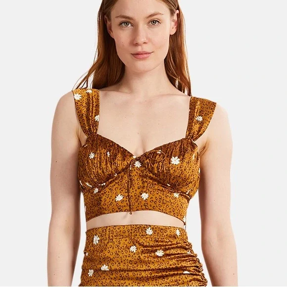 For Love & Lemons Tawny Crop Top - Picture 2 of 8